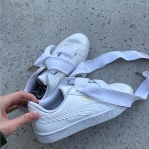 Puma White Leather Sneakers